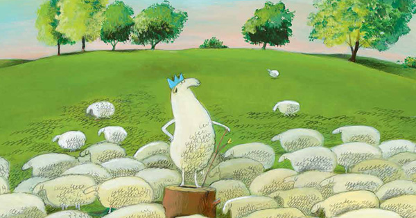 Art by Olivier Tallec from Louis I, King of the Sheep