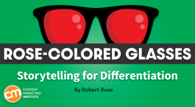 Rose-Colored Glasses logo for a story about product differentiation