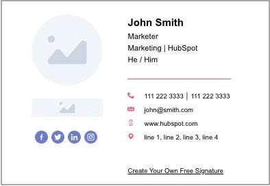 What to include in an email signature: social profile icons
